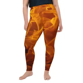 Flame Ember Plus Size Leggings