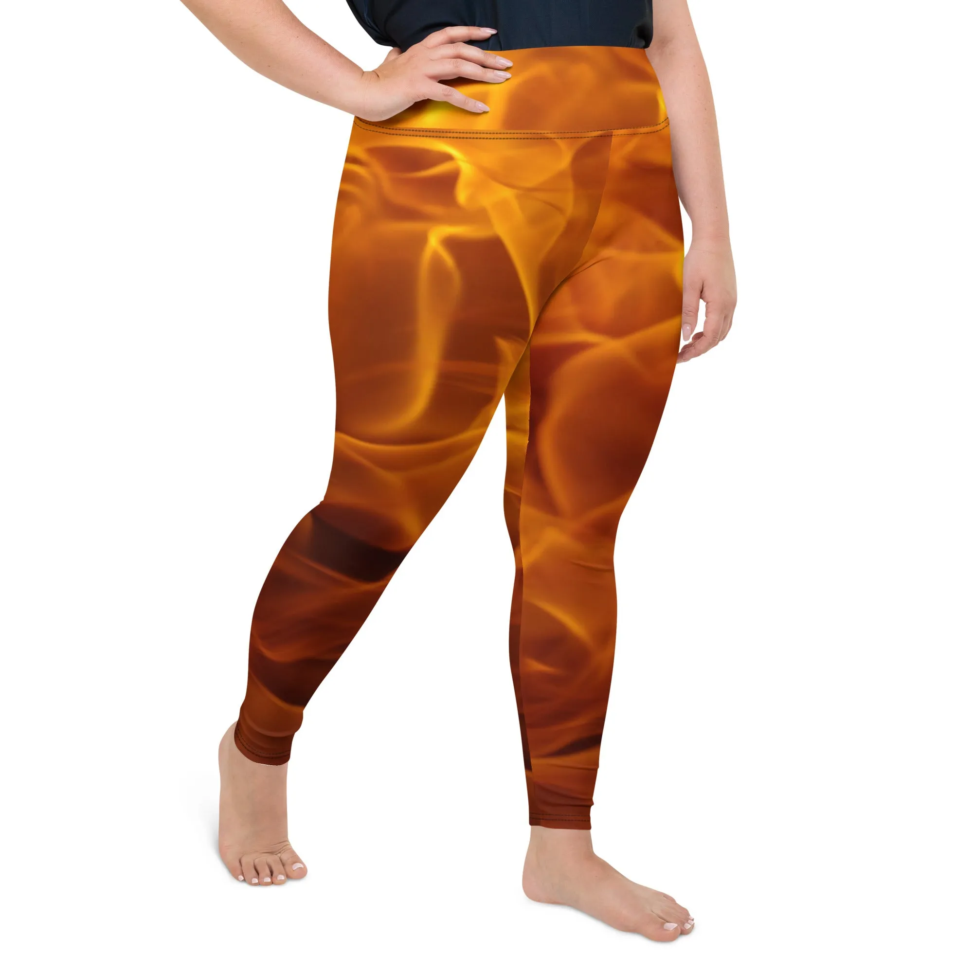 Flame Ember Plus Size Leggings