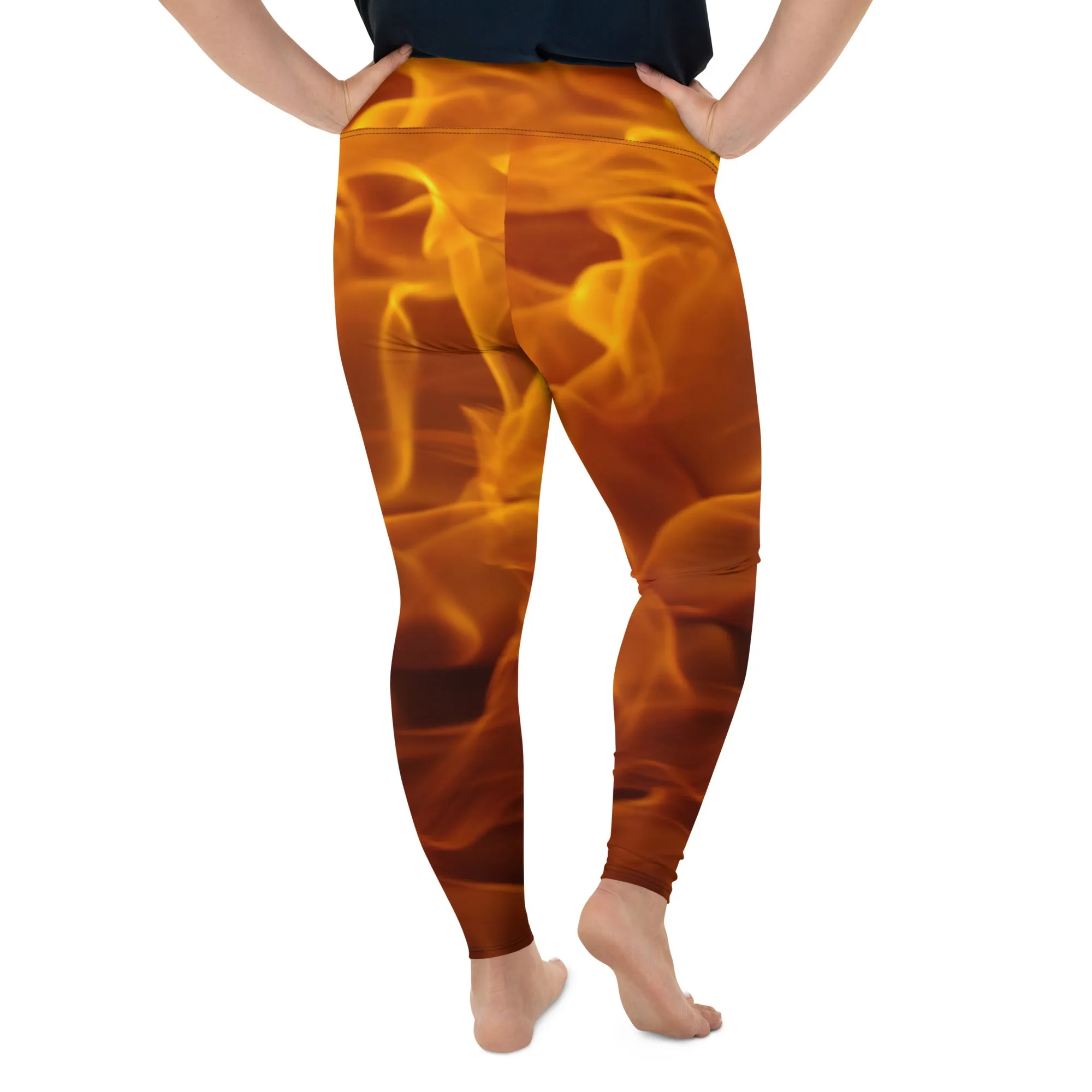 Flame Ember Plus Size Leggings