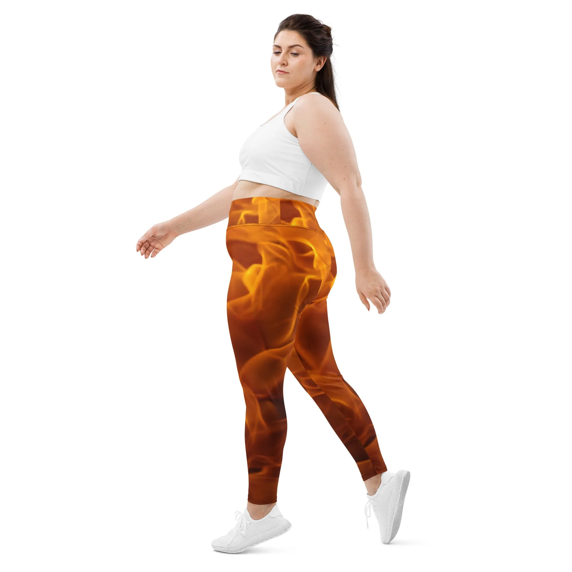 Flame Ember Plus Size Leggings