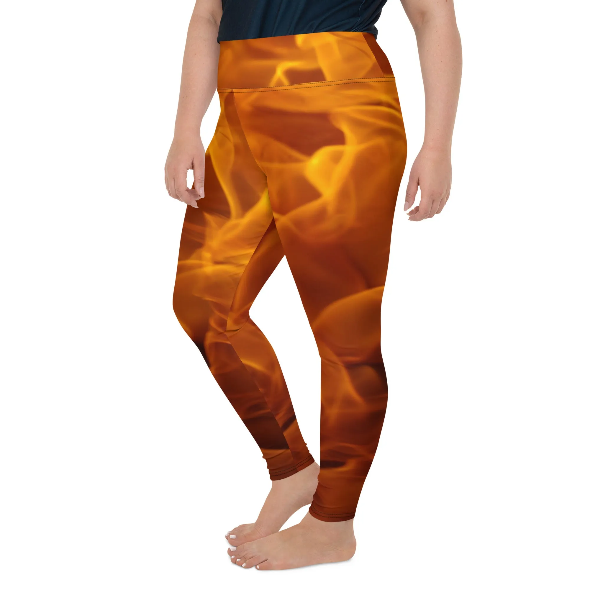 Flame Ember Plus Size Leggings