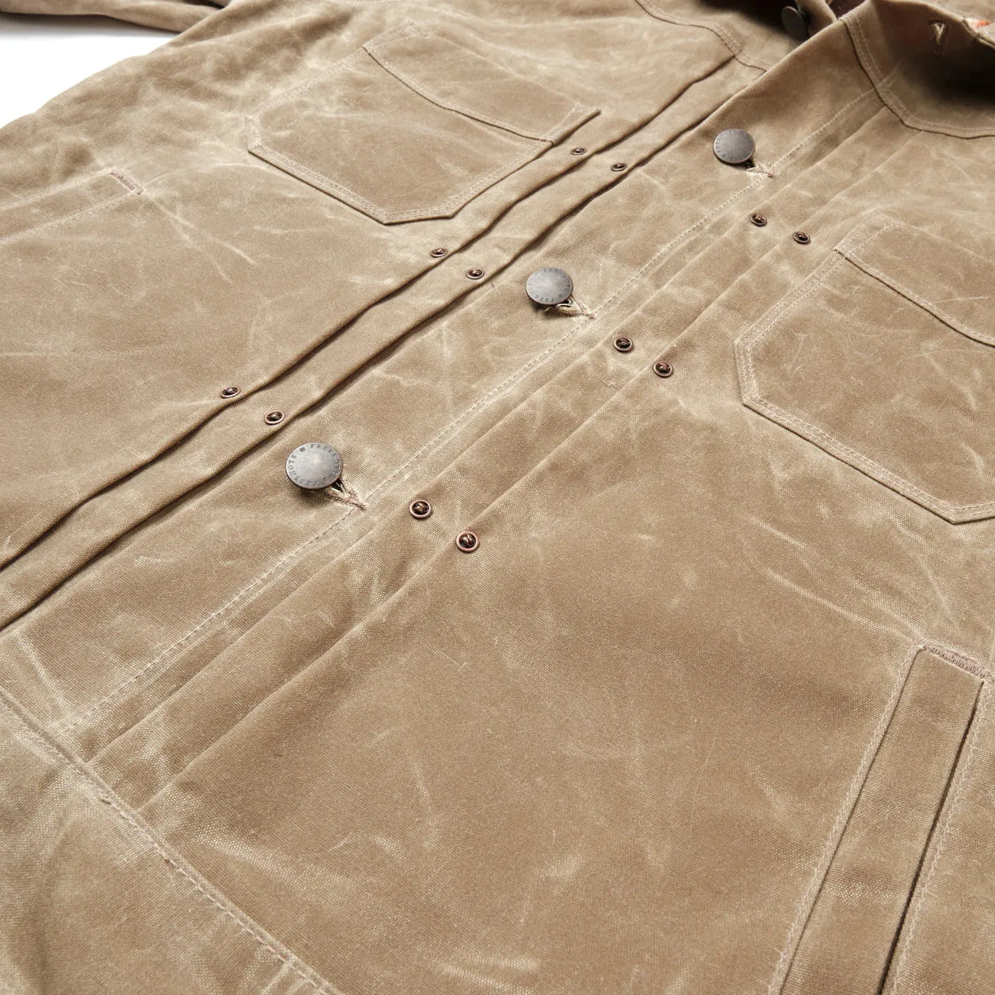 Freenote Cloth - Riders Jacket Waxed Canvas Tobacco Brown Interior