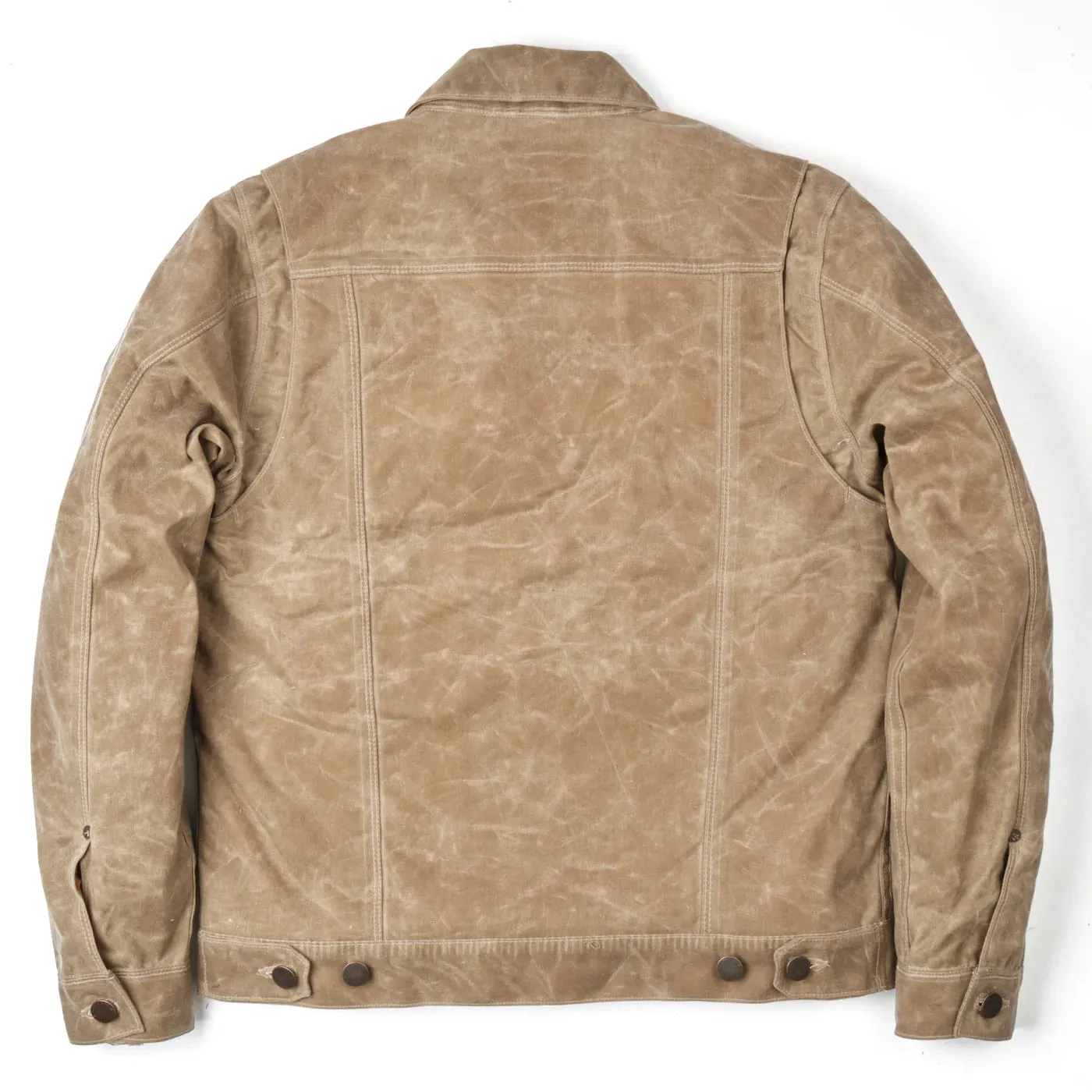 Freenote Cloth - Riders Jacket Waxed Canvas Tobacco Brown Interior