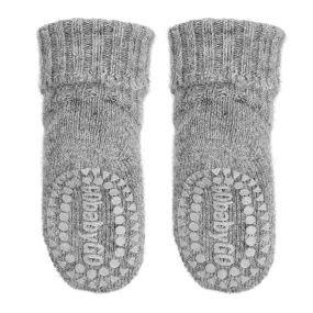 GObabyGO Alpaca Non-Slip Socks Grey Melange