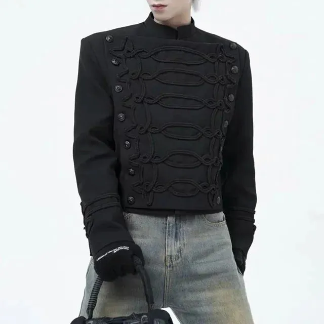 Gothic Fashion Solid Stand Collar Jacket