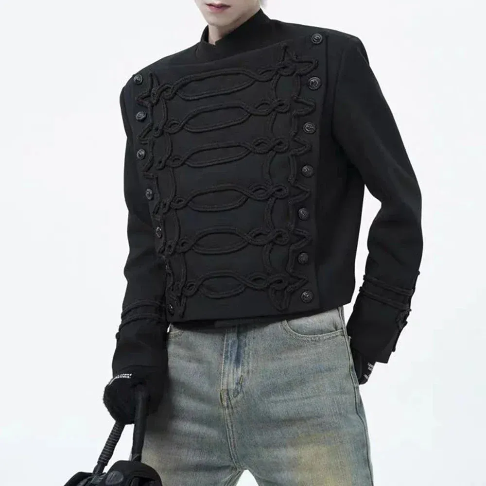 Gothic Fashion Solid Stand Collar Jacket