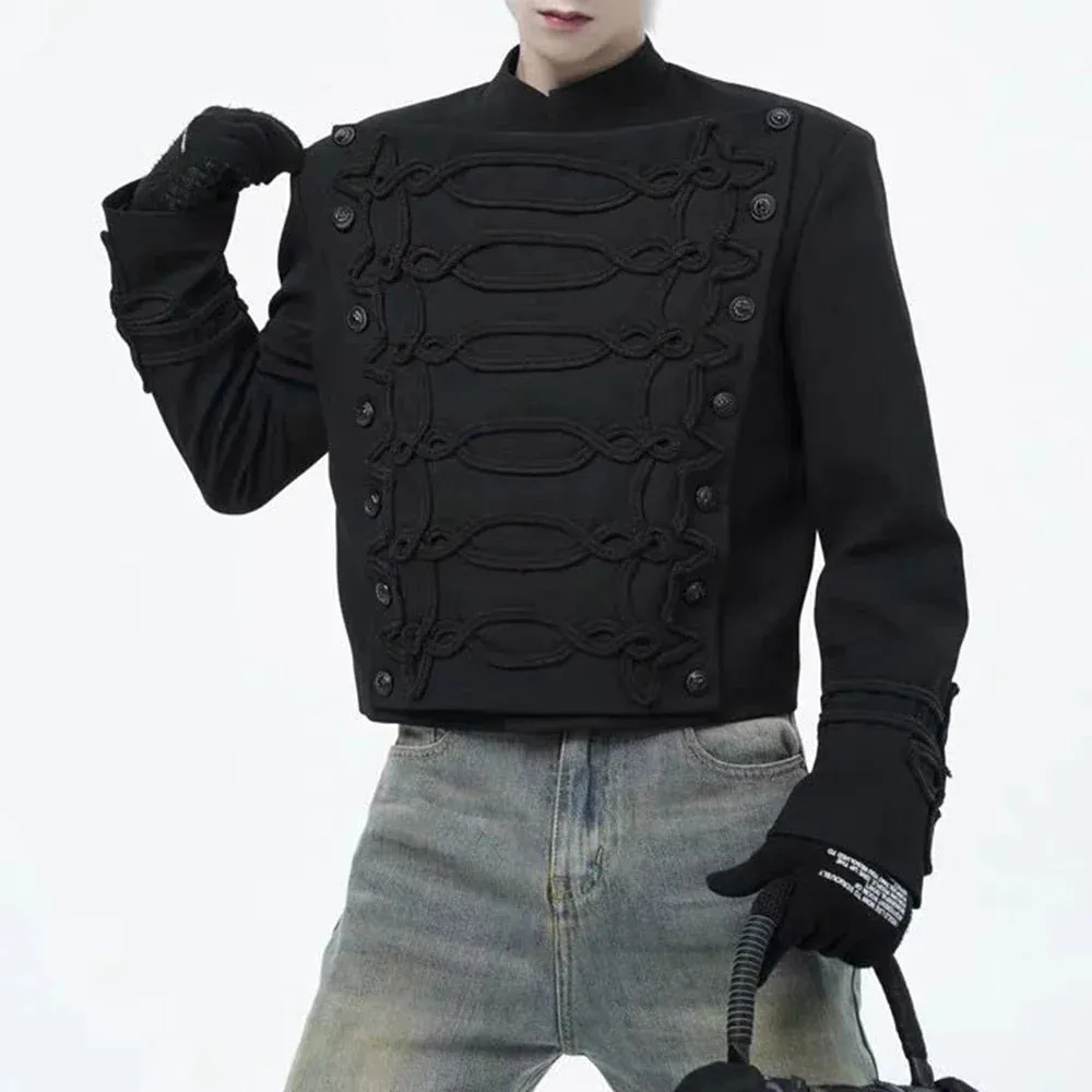 Gothic Fashion Solid Stand Collar Jacket