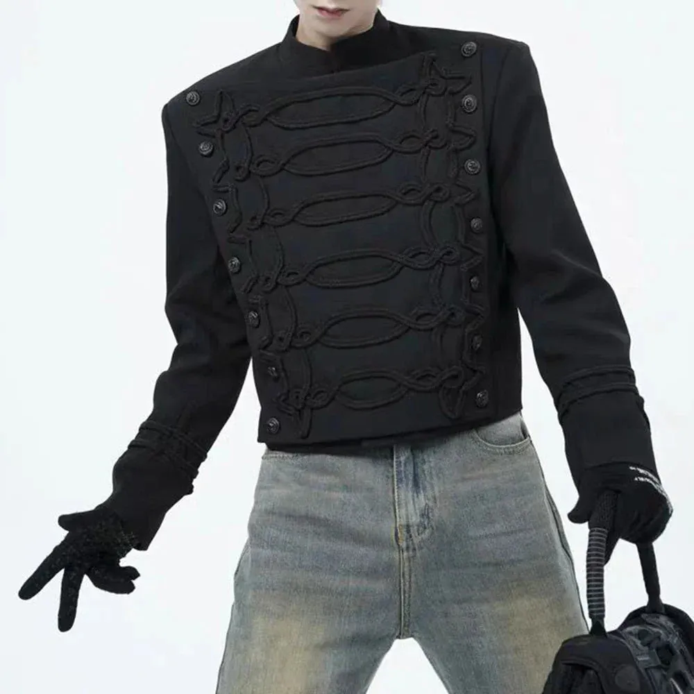 Gothic Fashion Solid Stand Collar Jacket