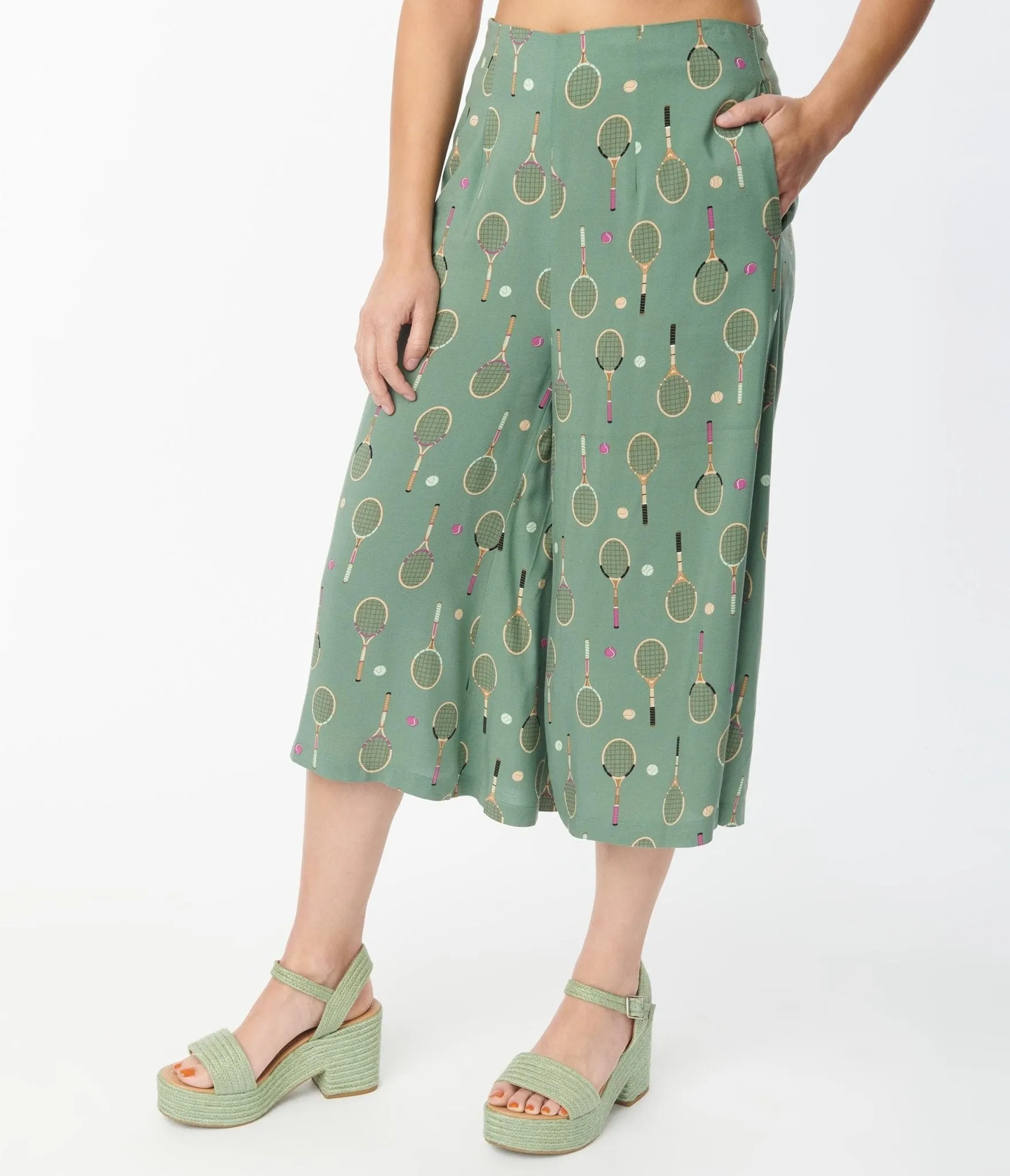 Green Tennis Love Culottes