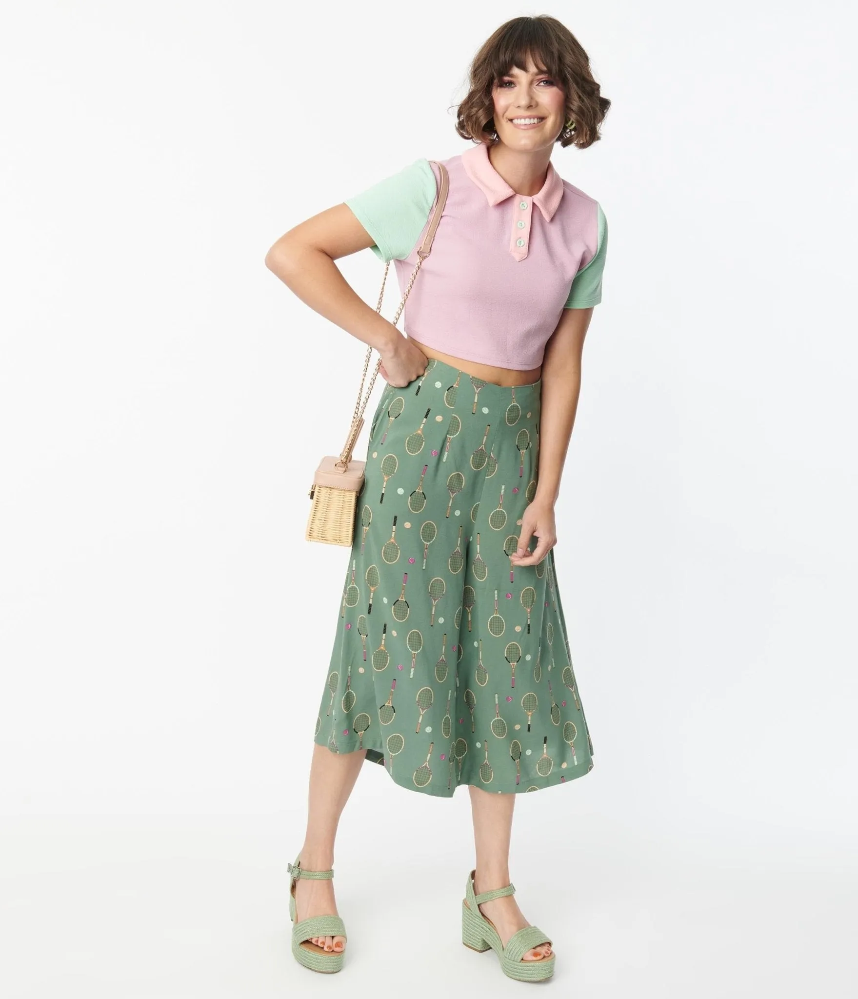 Green Tennis Love Culottes