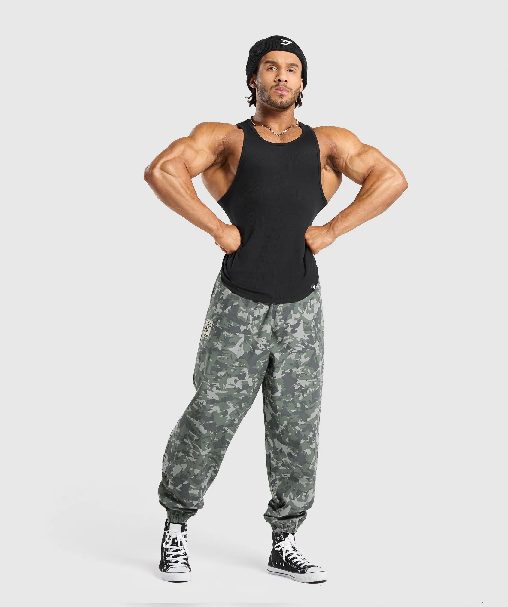 Gymshark Printed Pumper Pants - Unit Green