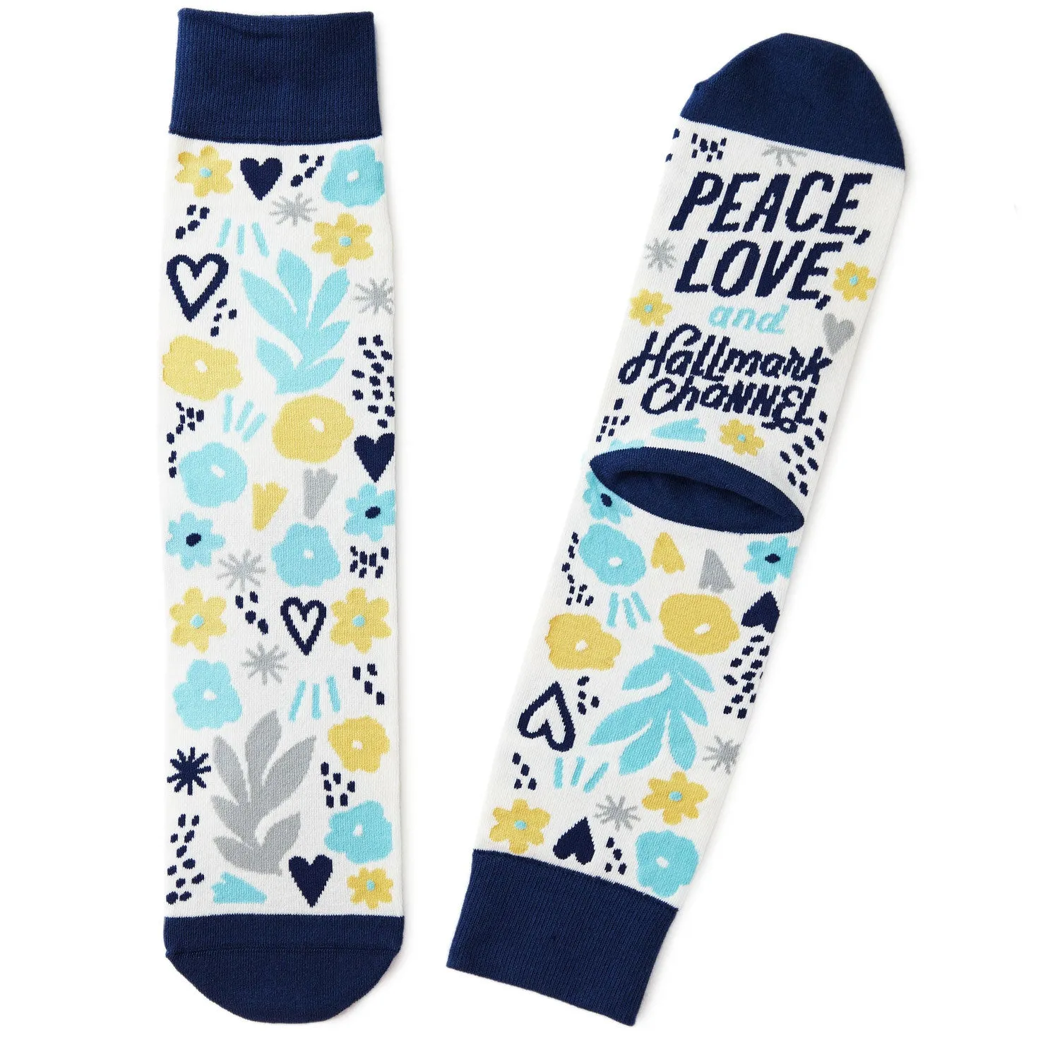 Hallmark Hallmark Channel Peace & Love Novelty Crew Socks