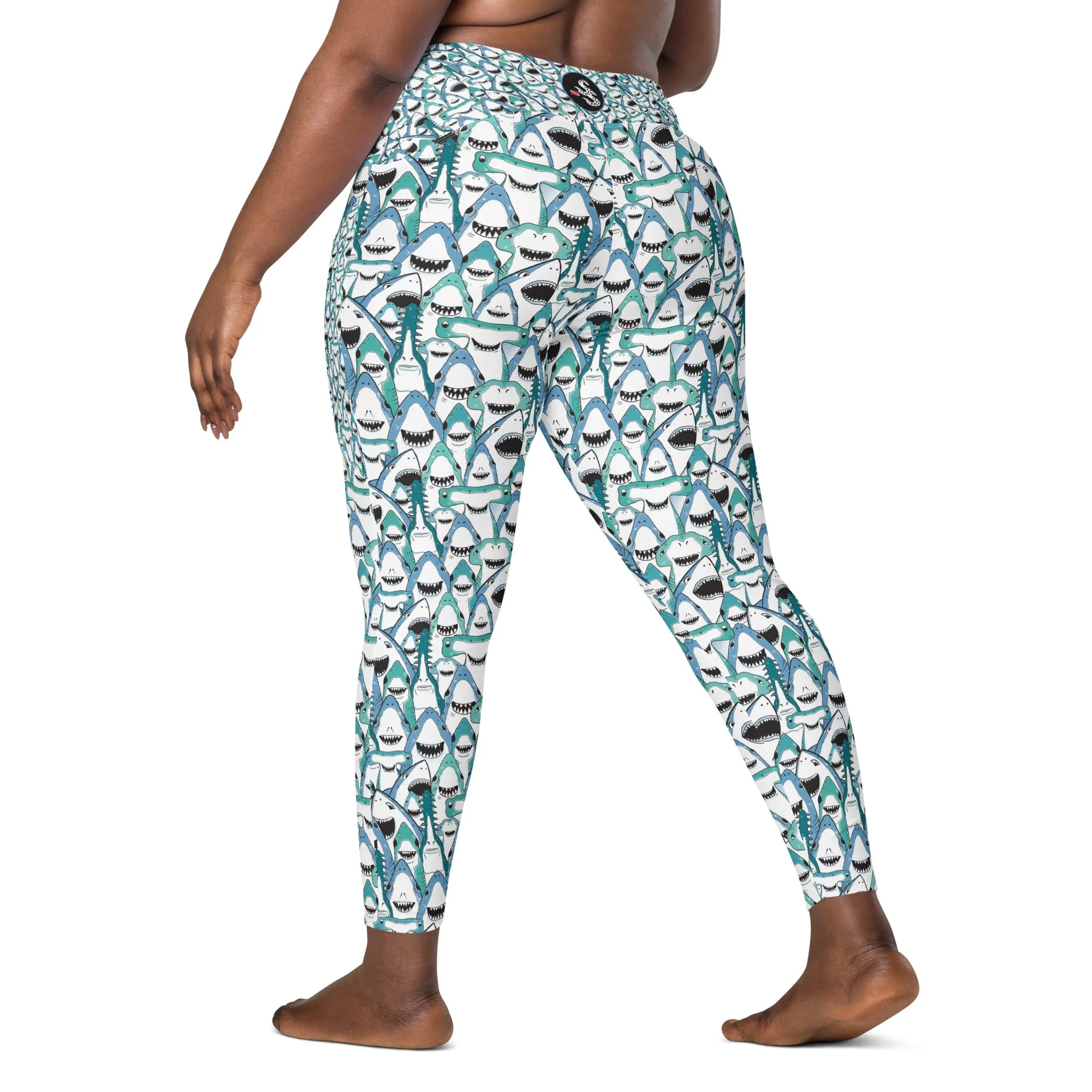 Happiest Sharks Pocket Leggings (2XS - 6X)