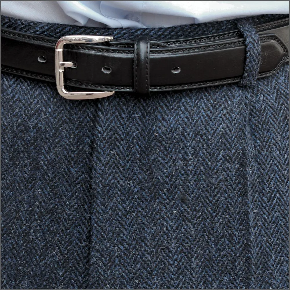 Harris Tweed Dark Blue Herringbone Trouser--