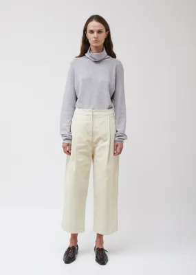 Heavy Cotton Twill Flared Pants