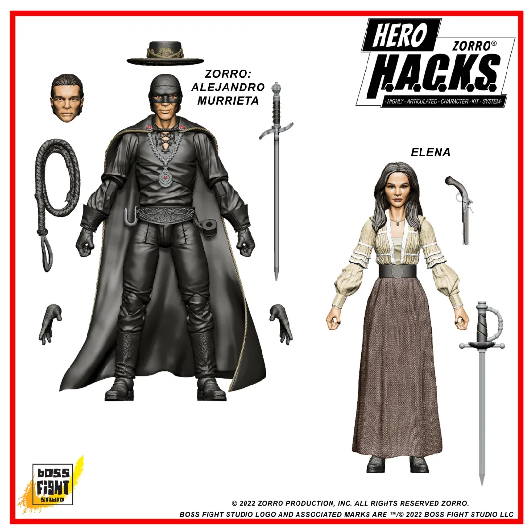 Hero H.A.C.K.S. Zorro Action Figure: Alejandro Murrieta -WHOLESALE