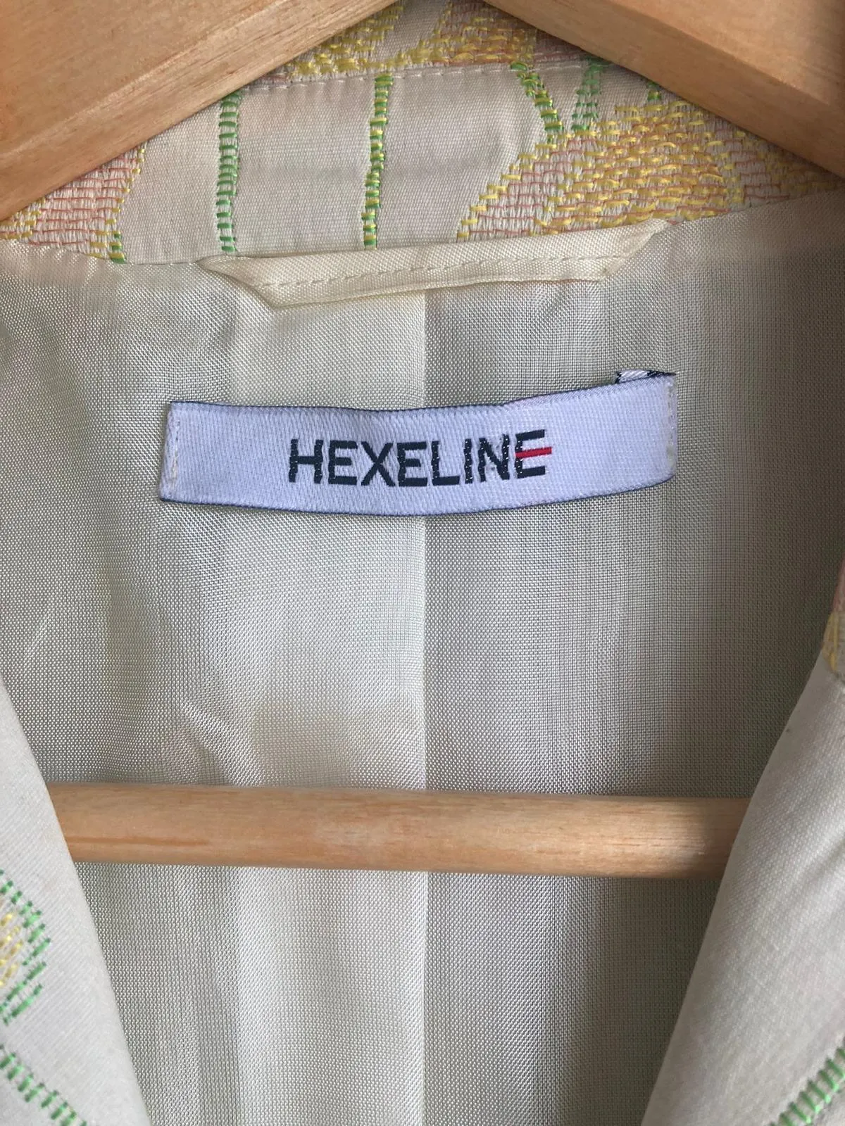 Hexeline Cream Patterned Skirt Suit UK Size 14