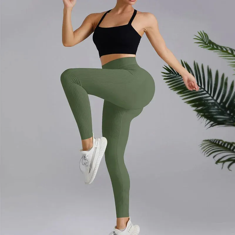 High Elastic Knitting Gym Workout Legging