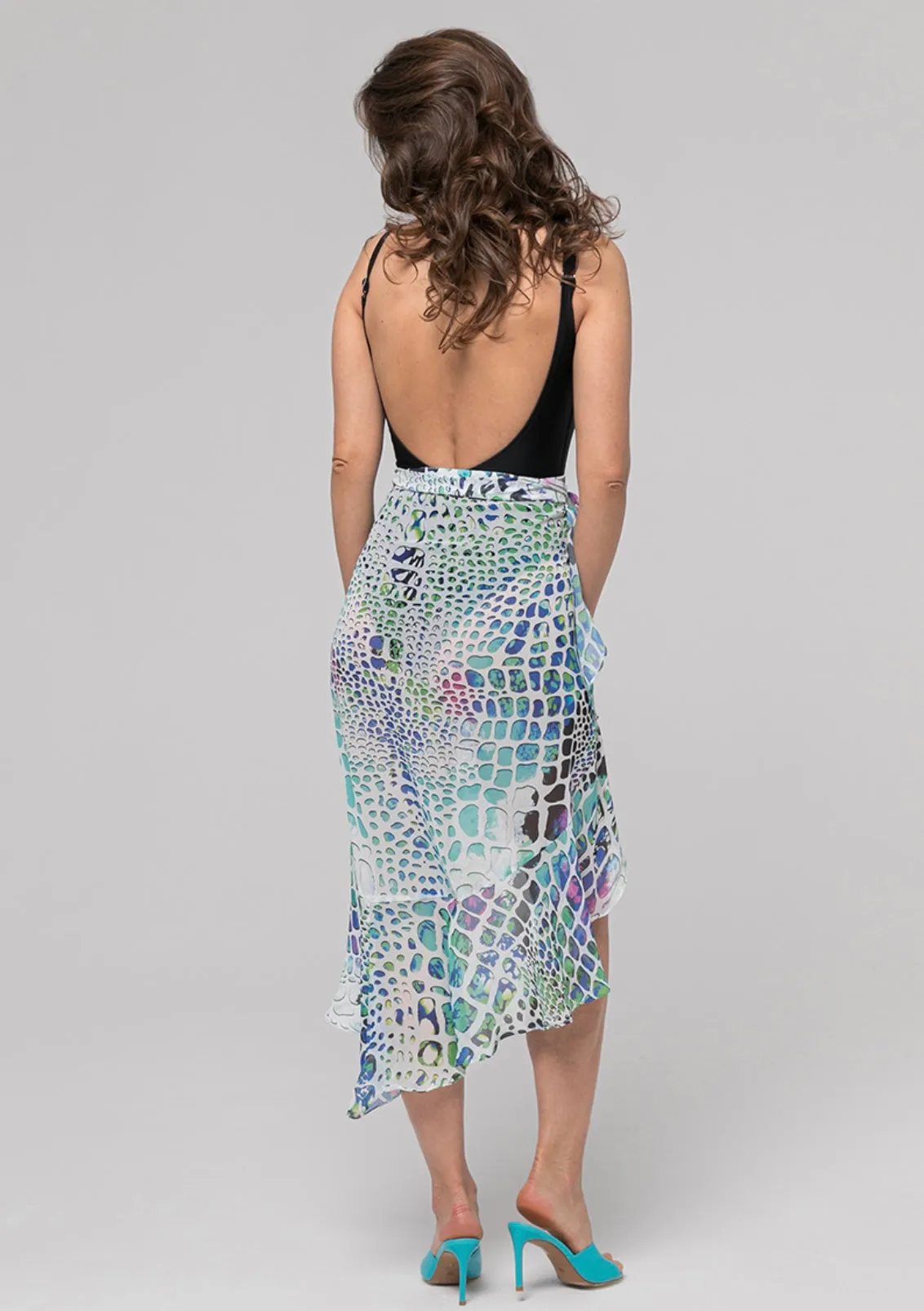 Icy Blast - Wrap Ruffle Skirt