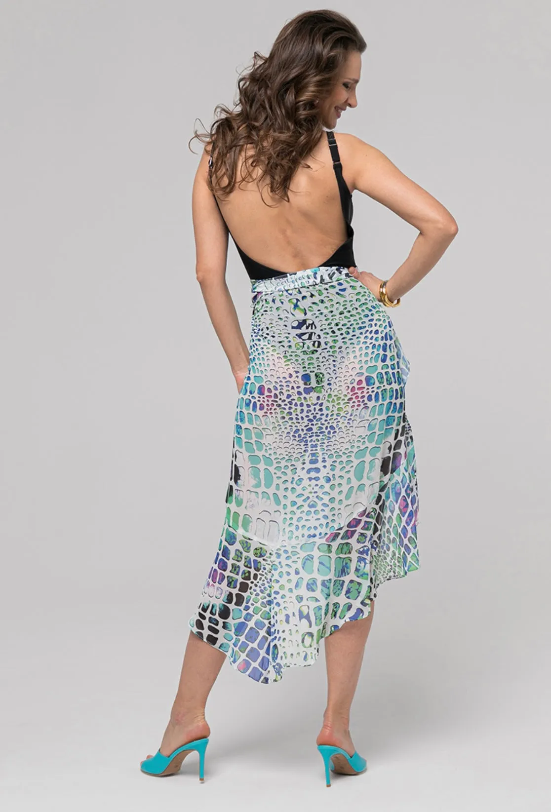 Icy Blast - Wrap Ruffle Skirt