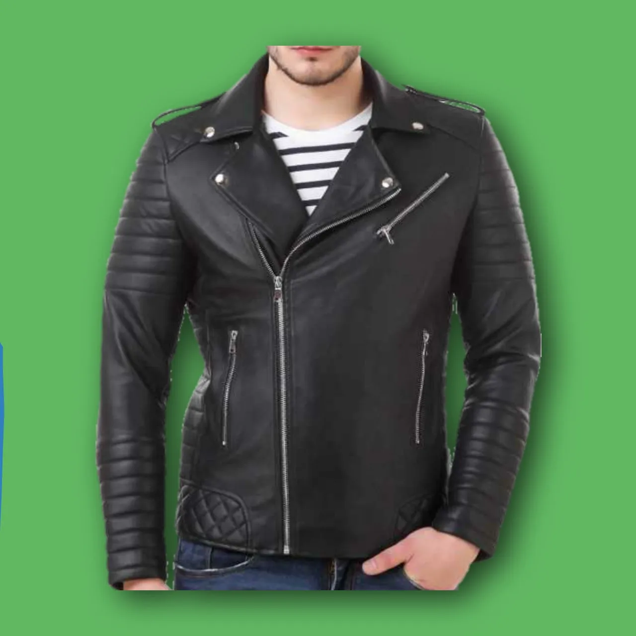 Ifty Genuine Leather  Biker Jacket IJ7