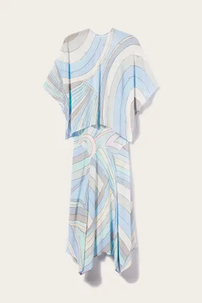 Iride-Print Layered Dress