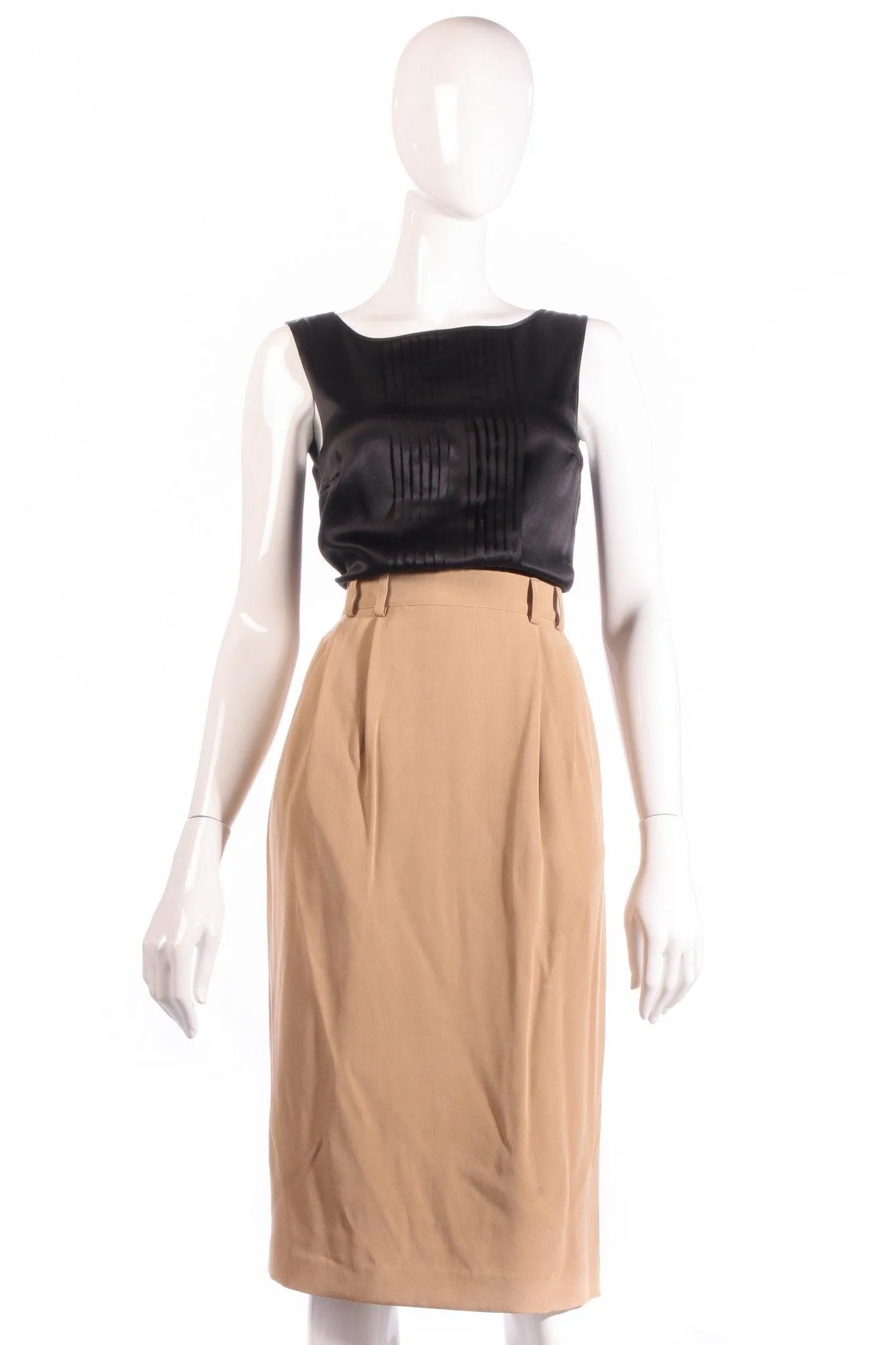 Jaeger silk light brown formal skirt size 12