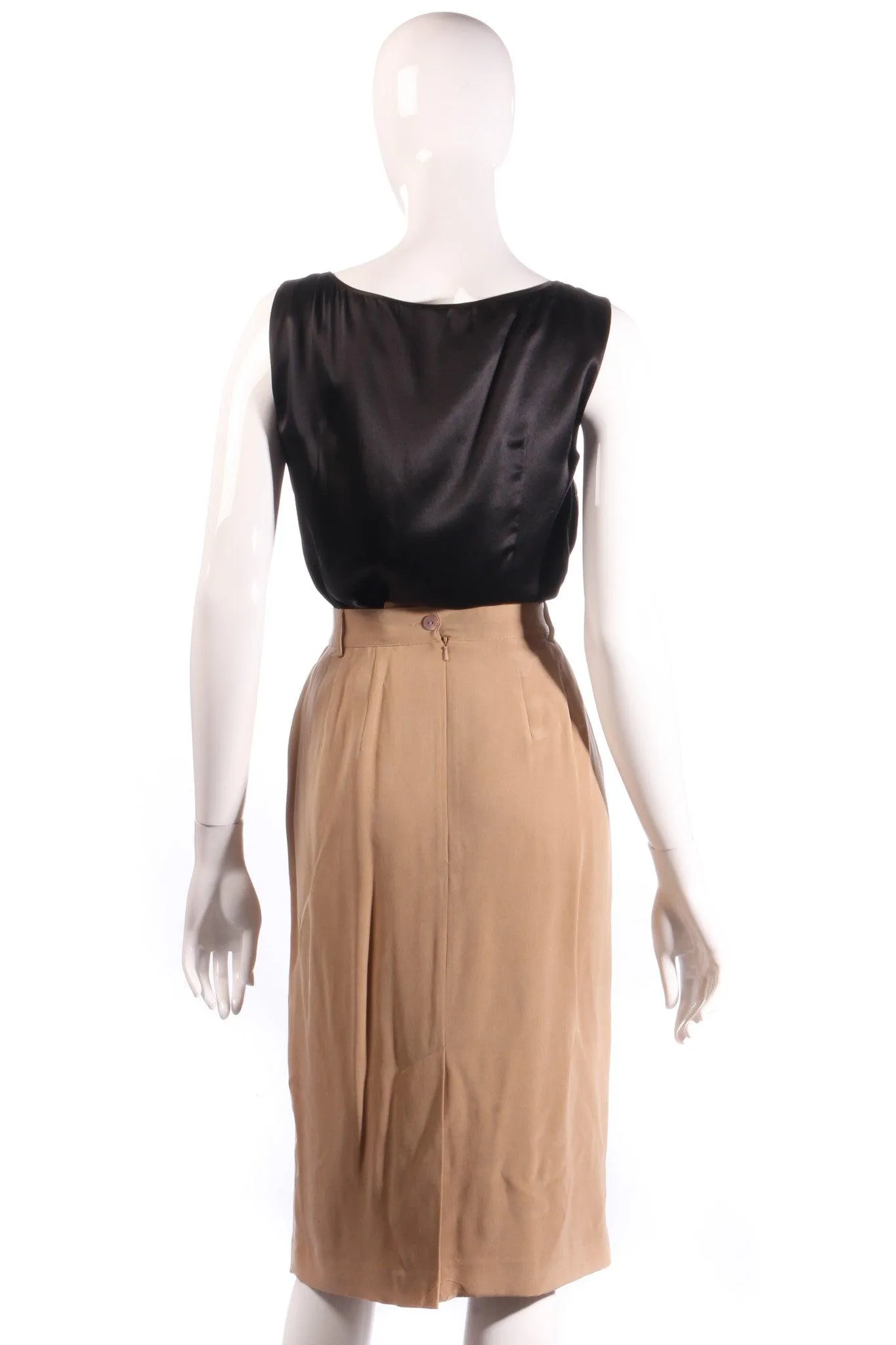 Jaeger silk light brown formal skirt size 12