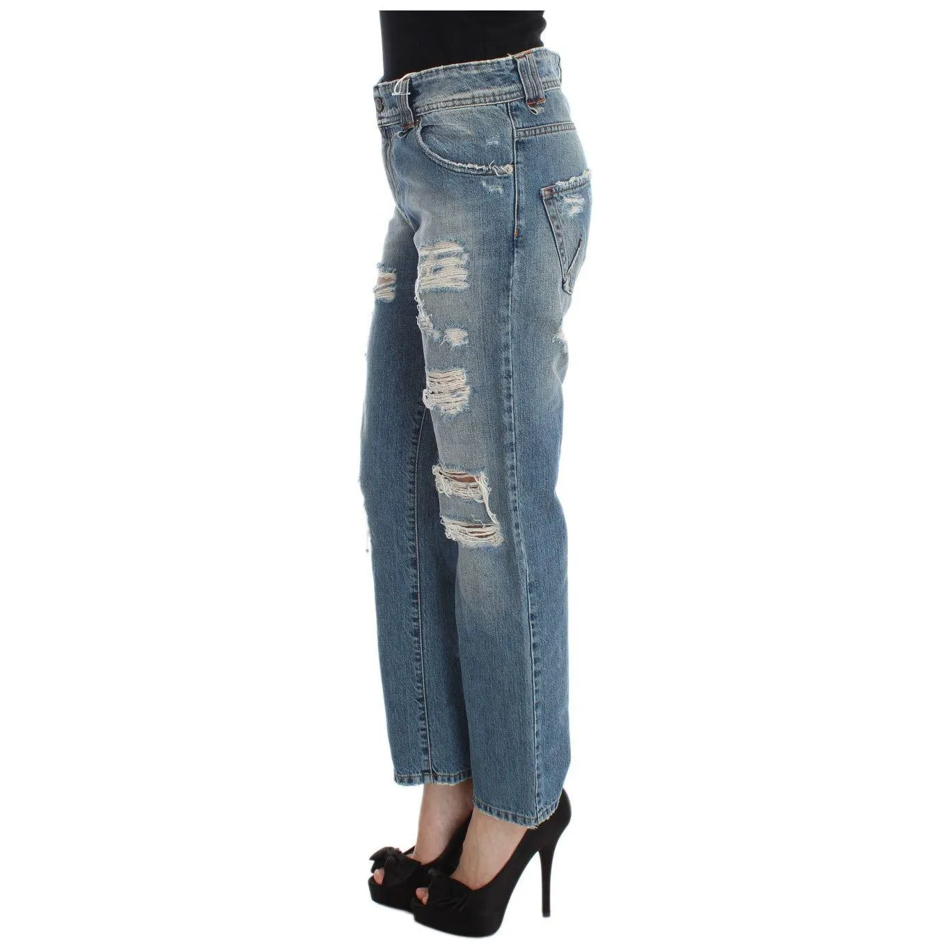 John Galliano Chic Boyfriend Blue Wash Jeans