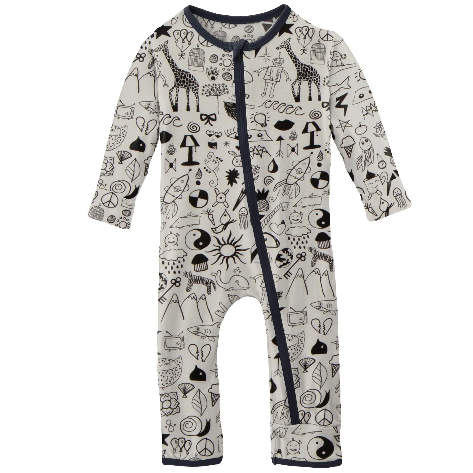 KicKee Pants Doodles Coverall with Zipper