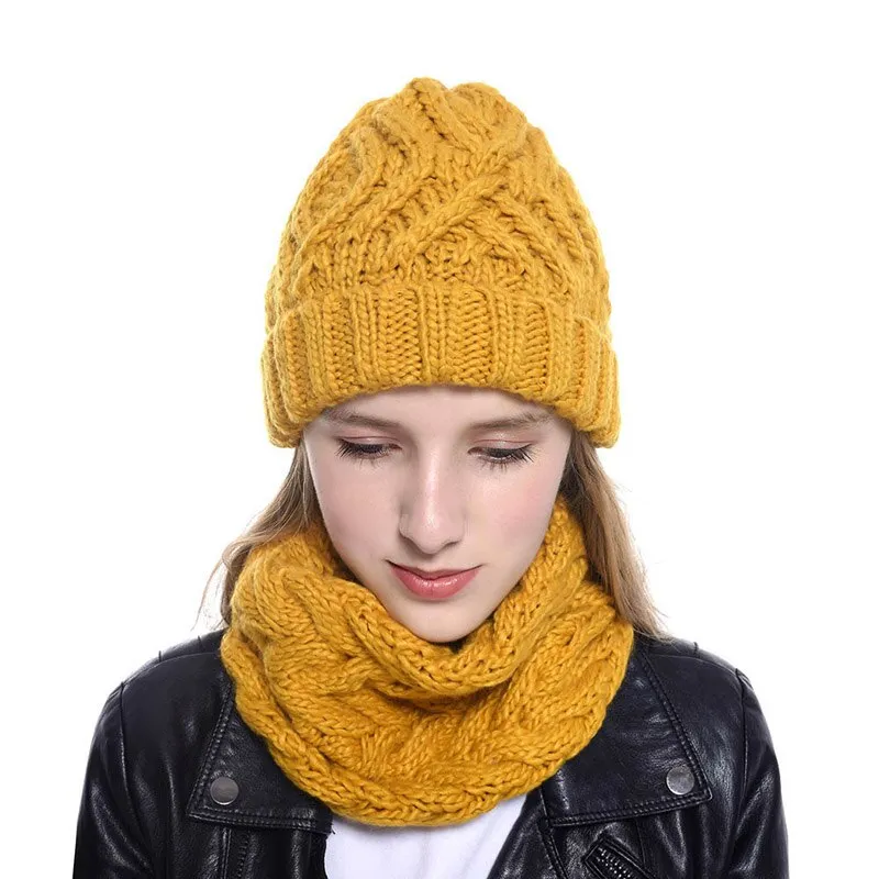 Knit Beanie Hat Winter Hats For Women czapka zimowa gorros mujer invierno bonnet Warm Cap Girls muts czapka zimowa