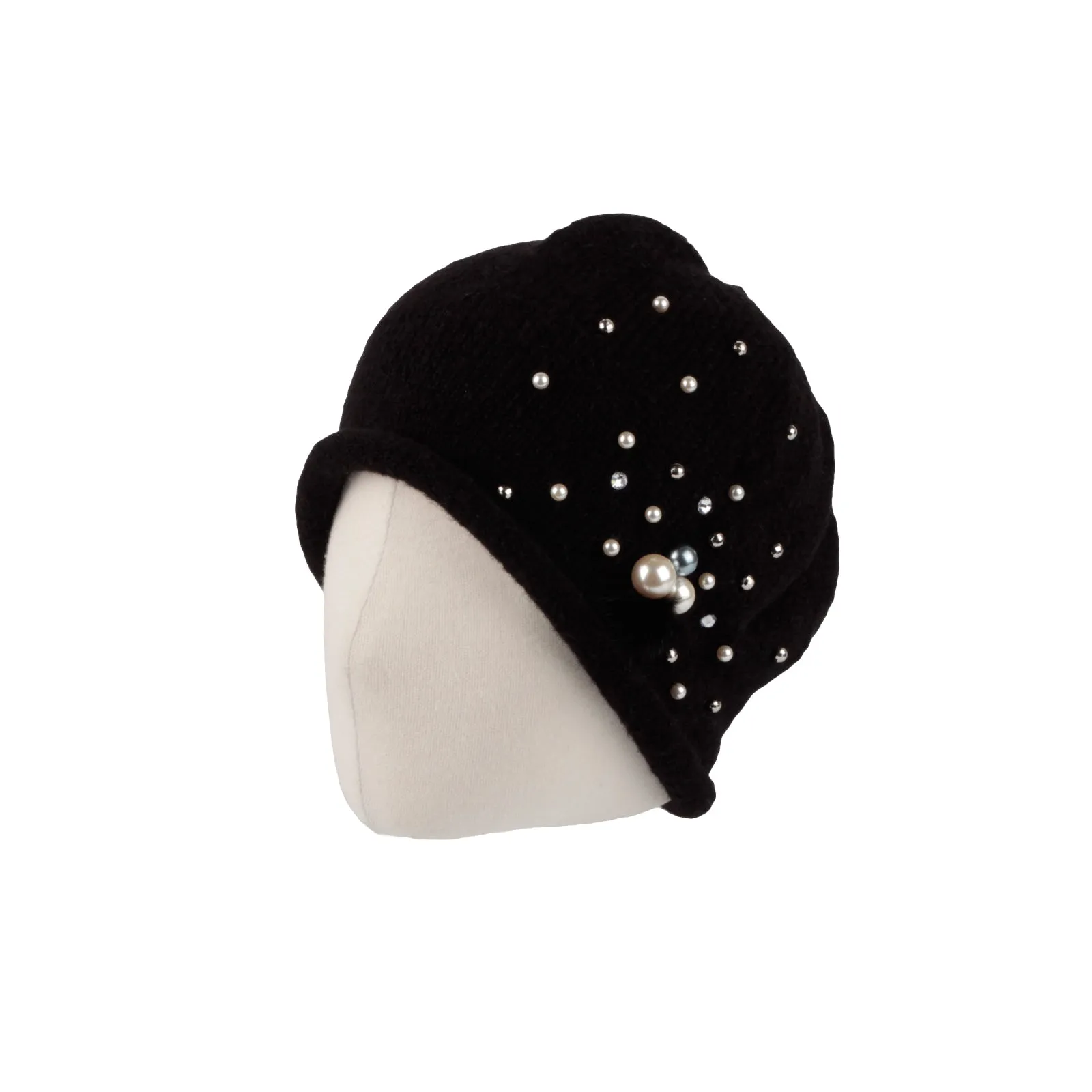 Knit Beanie Slouchy Winter Women Pearl Earflap Hat SL51237