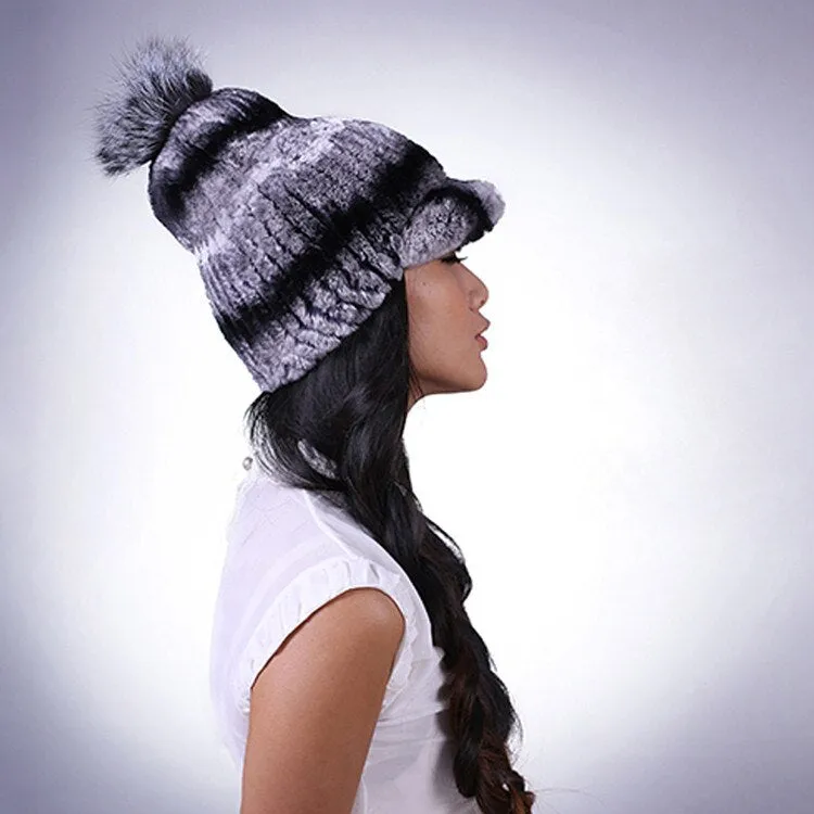 Knitted Real Rex Rabbit Fur Hat 6 Style Fur Cap Thick Women Hat New Beanie Style Headgear Head Wear Head Warmer FS14630