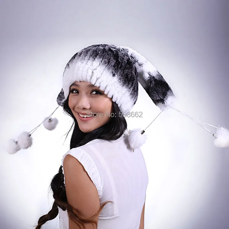 Knitted Real Rex Rabbit Fur Hat 6 Style Fur Cap Thick Women Hat New Beanie Style Headgear Head Wear Head Warmer FS14630