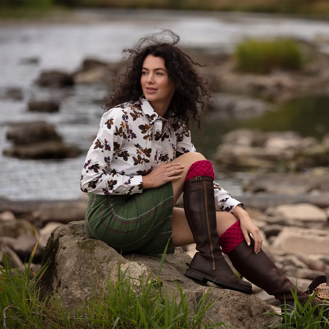 Lady Rannoch Socks - Burgundy by House of Cheviot