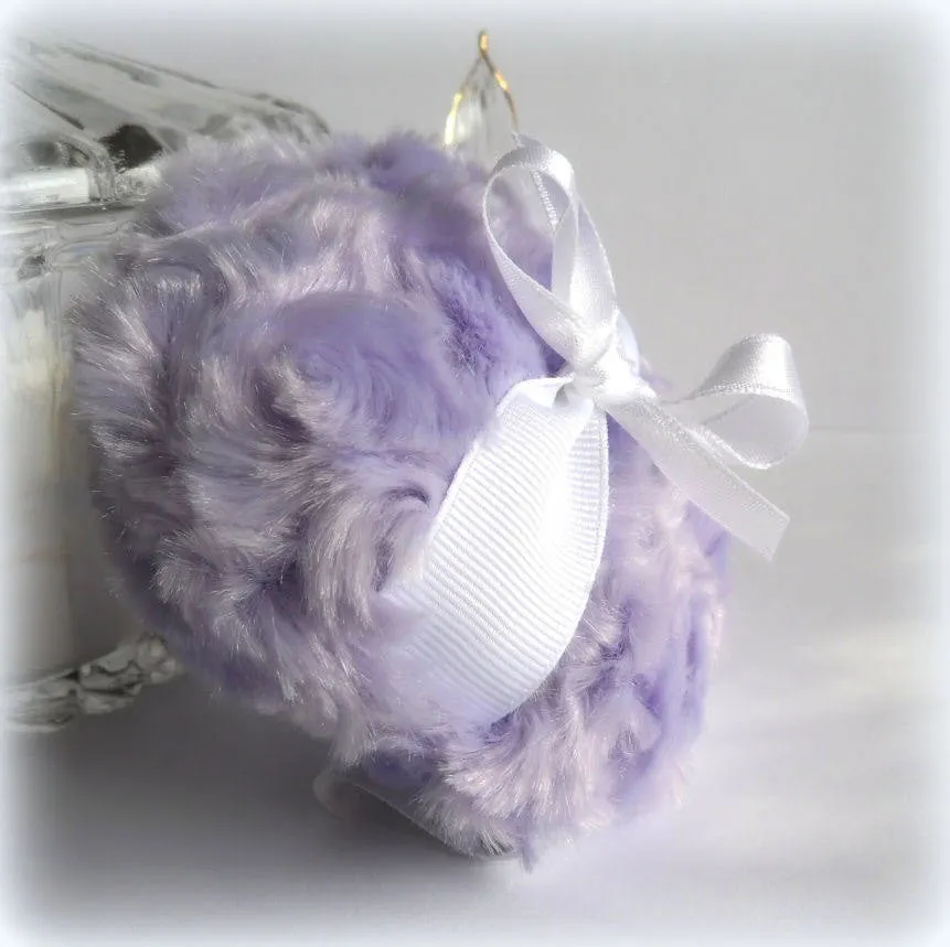 LAVENDER Powder Puff, 4 inch - gift box option