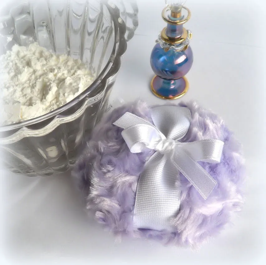 LAVENDER Powder Puff, 4 inch - gift box option