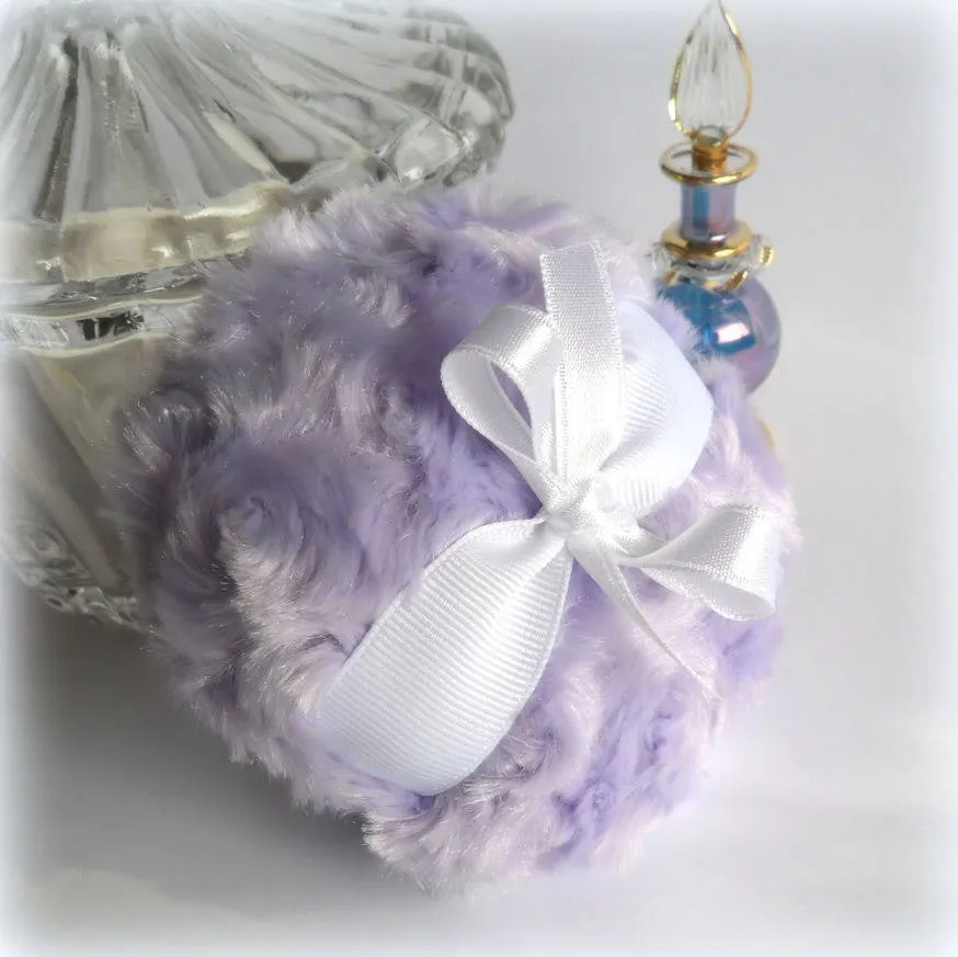 LAVENDER Powder Puff, 4 inch - gift box option