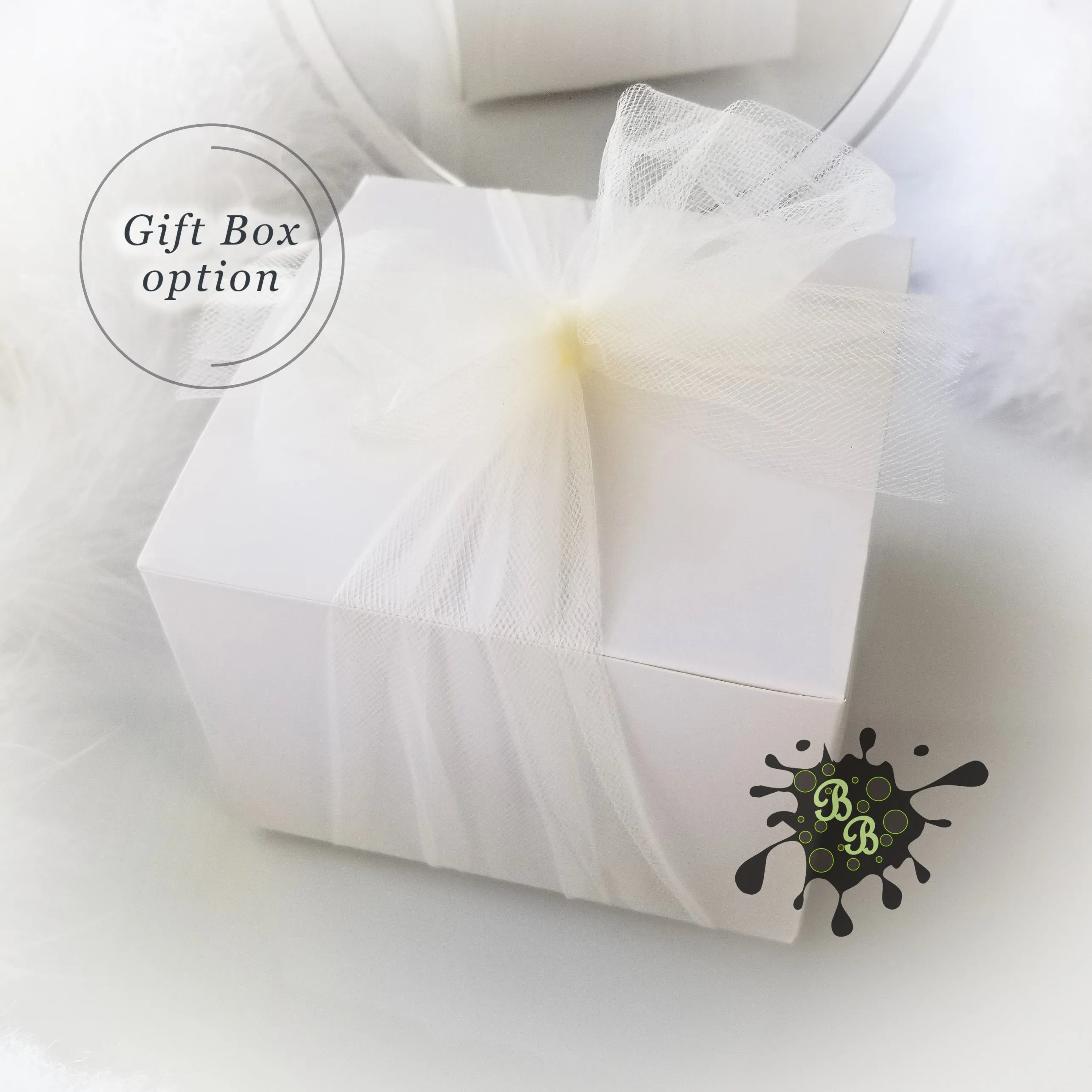 LAVENDER Powder Puff, 4 inch - gift box option