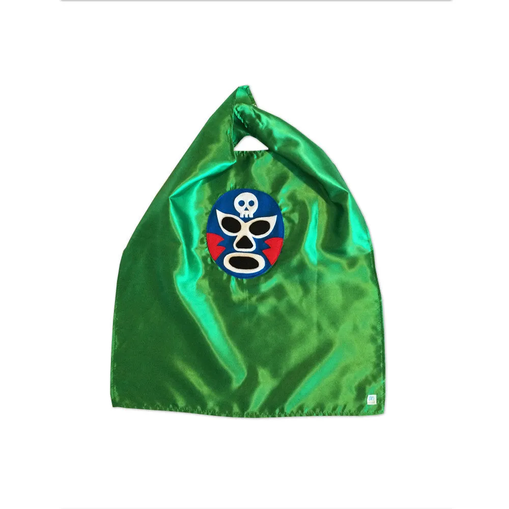 Luchador Azul - Blue Mexican Wrestler Cape - Green