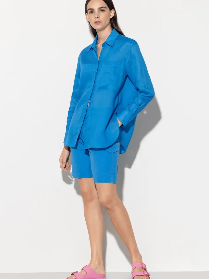 Luisa Cerano Azure Ramie Shirt 298331 3500 Col 0235