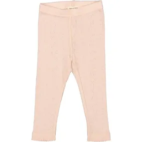 MarMar Wool Pointelle Sheer Rose Leg Leggings