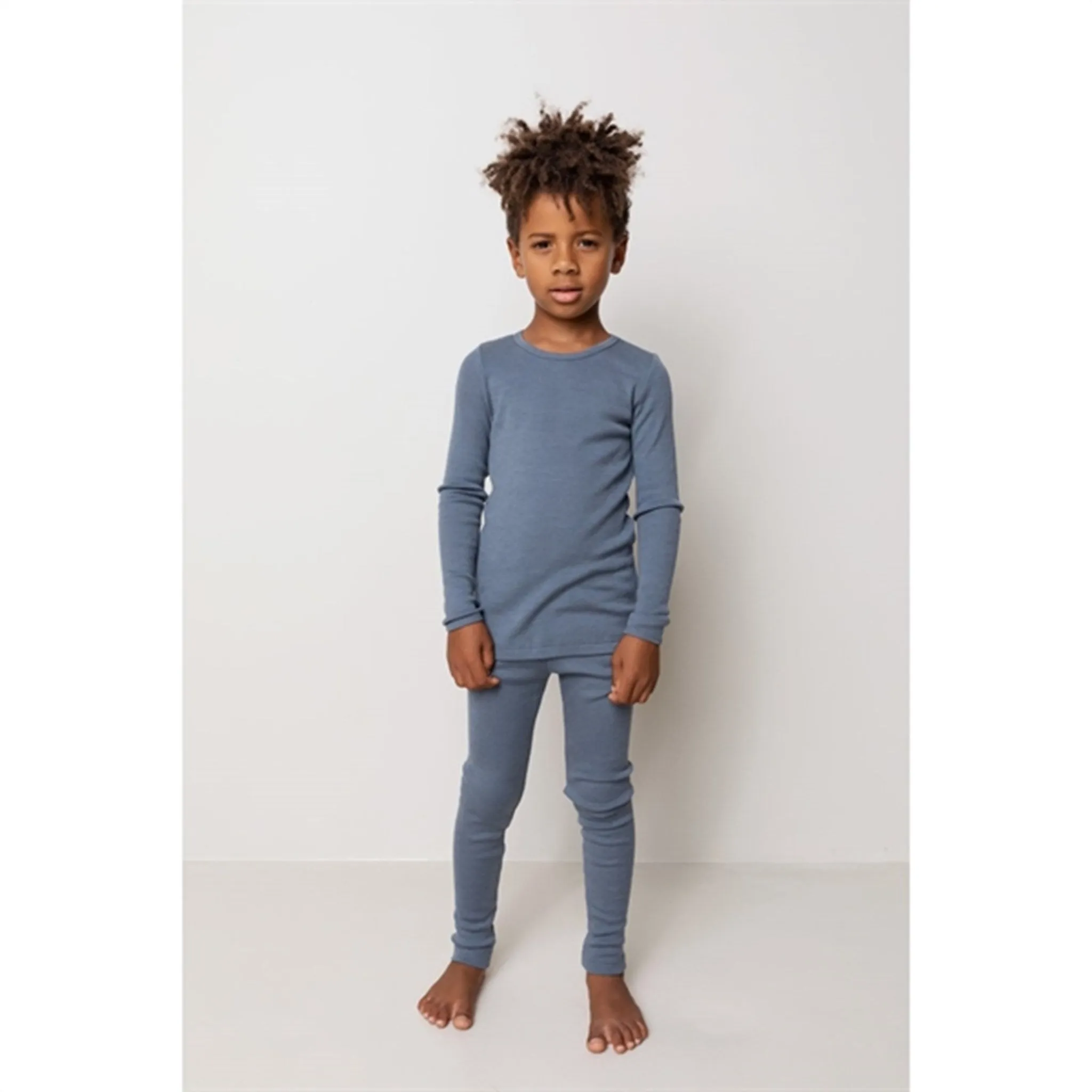 MarMar Wool Rib Stormy Blue Leg Leggings