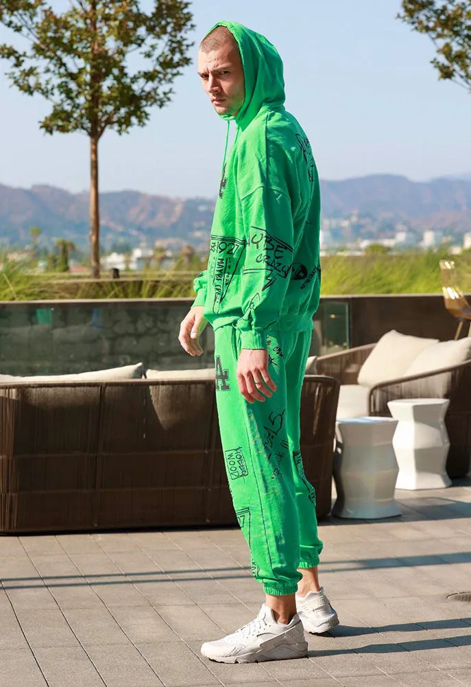 Maybe Crazy LA Unisex Sweatpants in Green