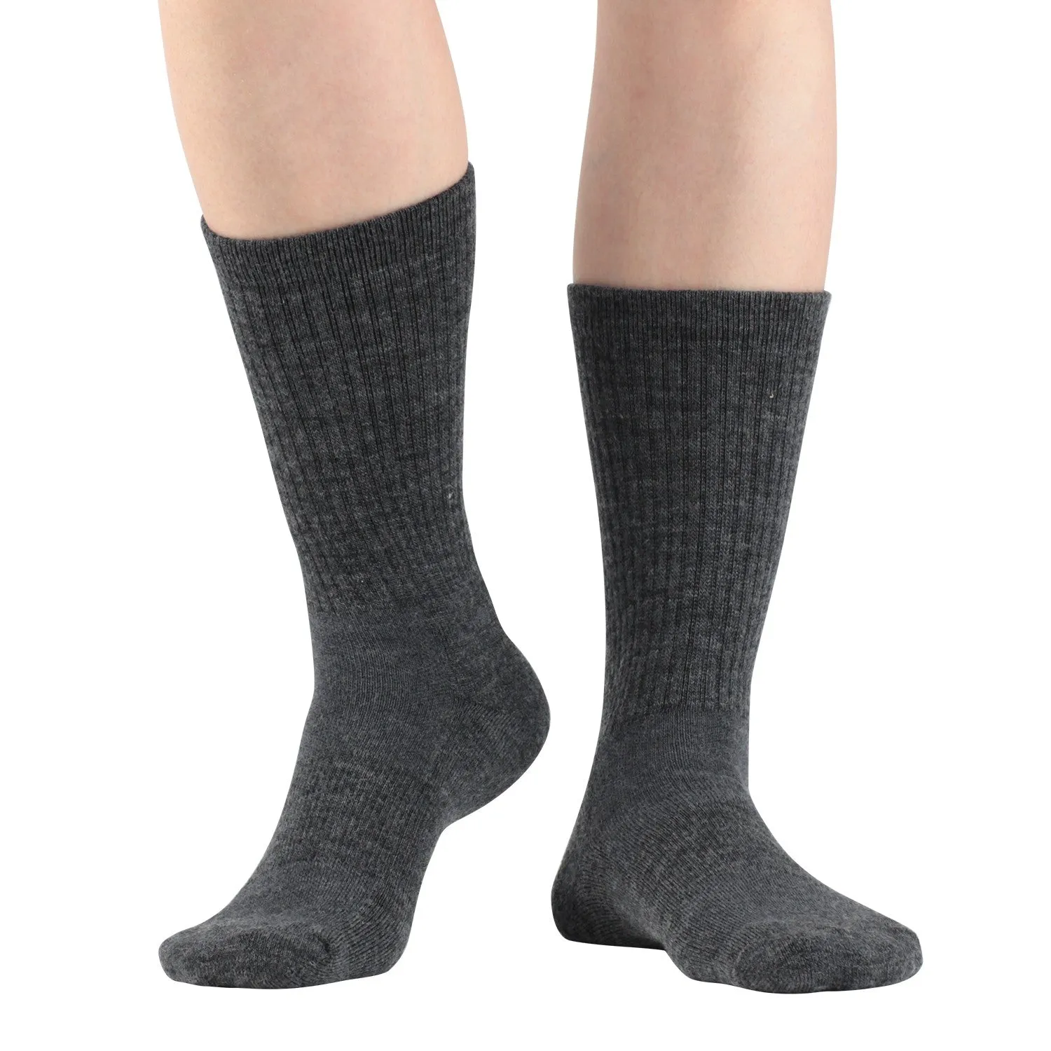 MD Merino Wool Thermal Winter Hiking Crew Socks Cushioned