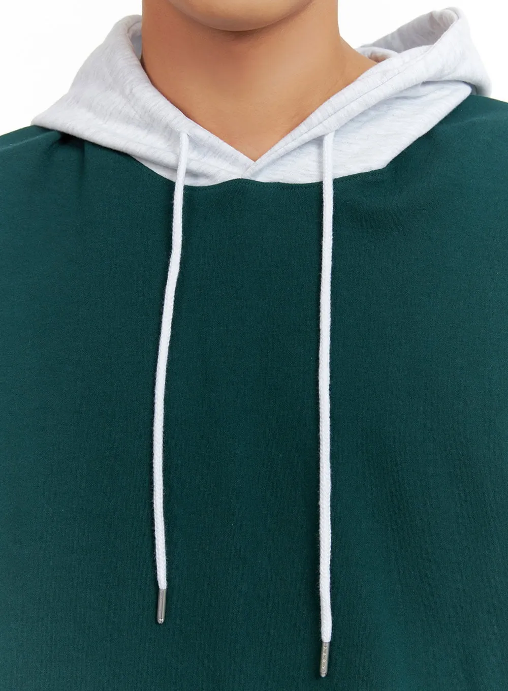 Men's Contrasting Hoodie (Green) IU414