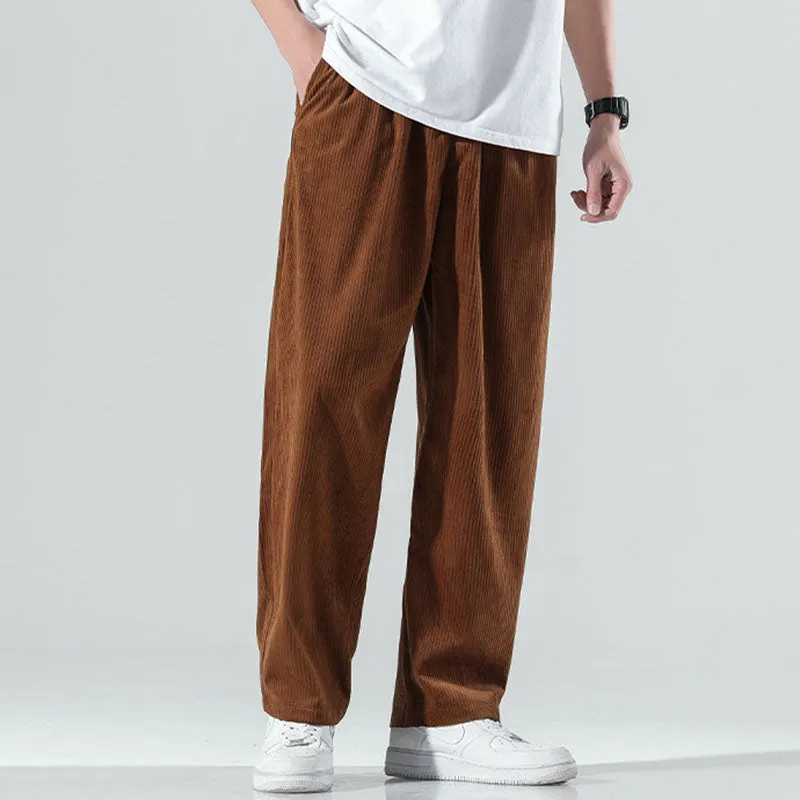 Men's Loose Straight Corduroy Pants