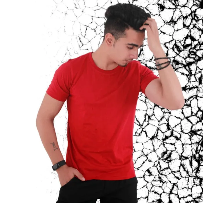 Men's Plain T-Shirt Red