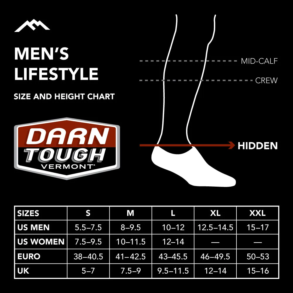 Men's Solid No Show Hidden Lightweight Lifestyle Sock