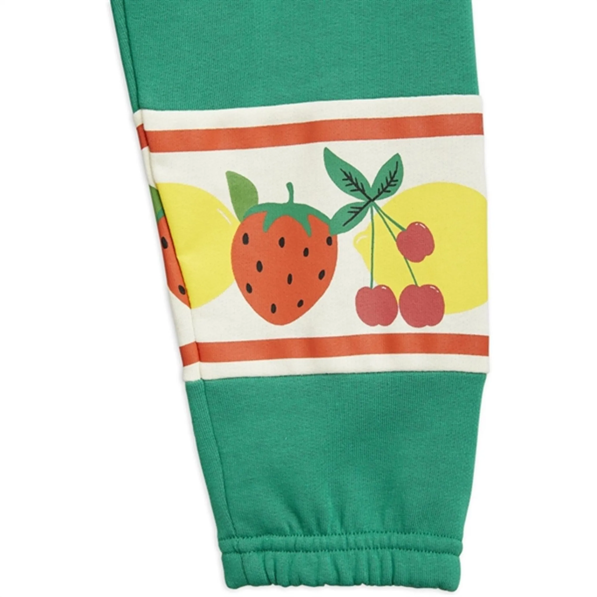 Mini Rodini Fruits Border Sweatpants Green